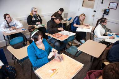 QCC students in classroom